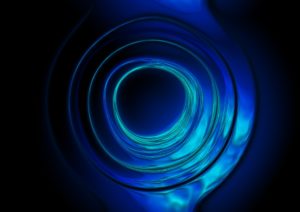 blue and teal glowing ripple