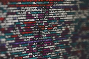 screenshot of website code