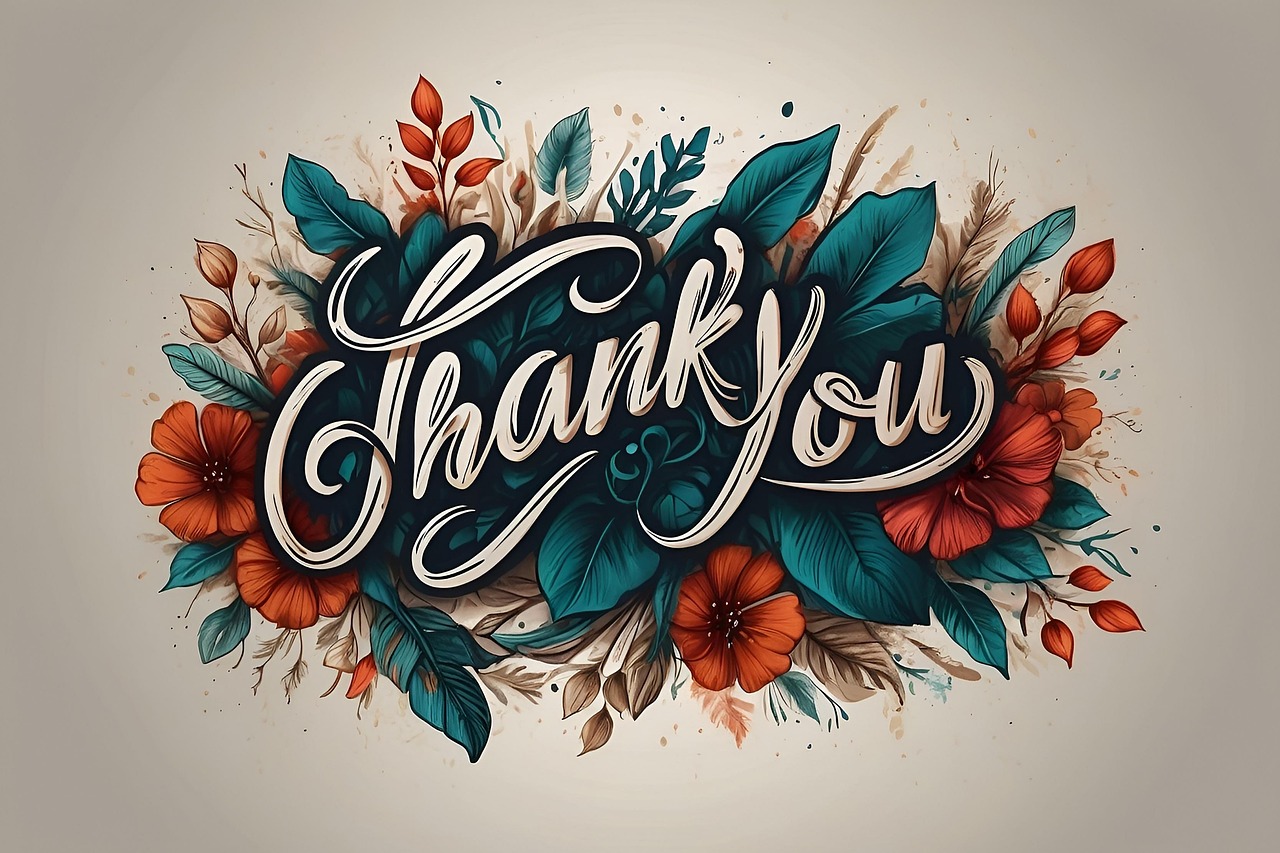 script thank you with flowers